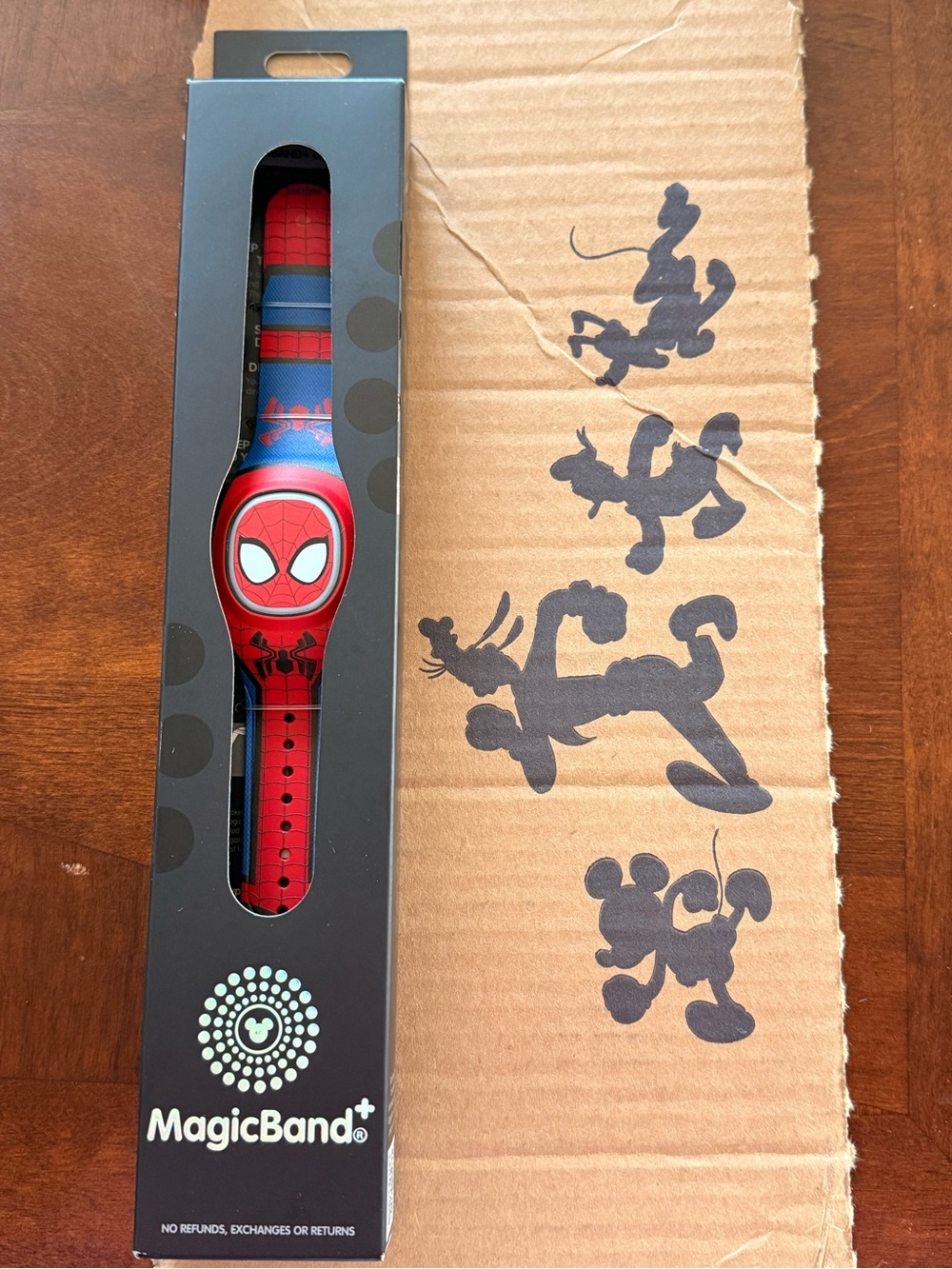 Magic Theme Park MagicBand+ Black Packaging with White Text